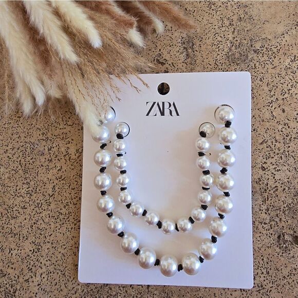 ZARA PACK OF 2 FAUX PEARL NECKLACES - Picture 10 of 10